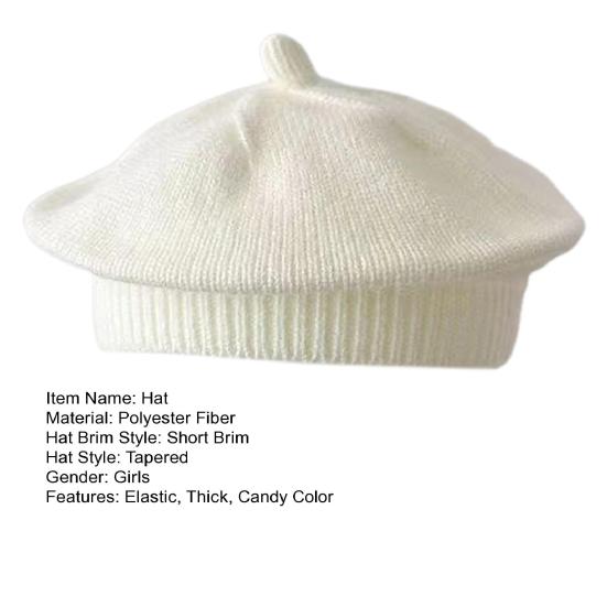 Детская шапка художника Yousheng, цветная вязаная эластичная, сохраняющая тепло, нескользящая, детская вязаная шапка, однотонный осенне-зимний берет, уличная шапка