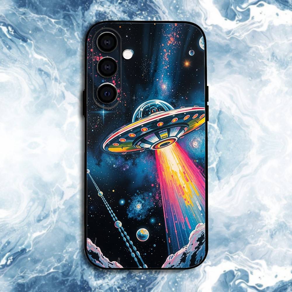 Чехол для телефона 'НЛО Инопланетная Штука' для Samsung Galaxy A73, A72, A71, A70, A53, A52, A51, Другие Мягкий Черный Корпус