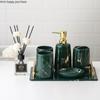 Ceramics Five-piece Bathroom Set Wash Set Combination Supplies Home Mouth Cup Toothbrush Cup Multiple Colour Bathroom Accessorie