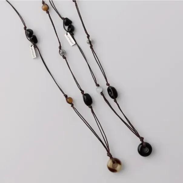 SCOTCH Gemstone String Point Necklace (2 options)