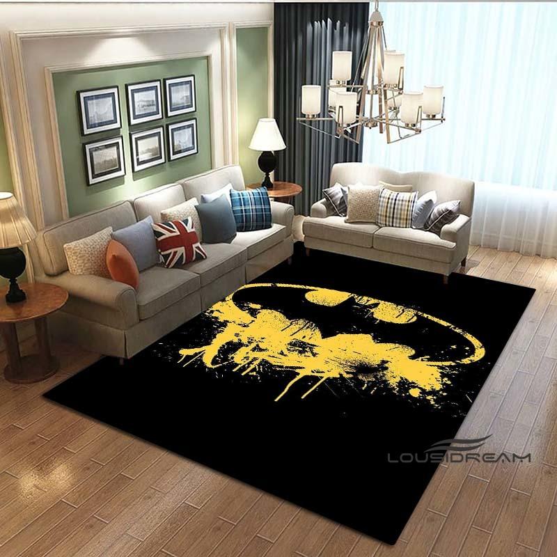 3D-Printed DC "Batman" Cartoon-Themed Rug — Suitable for Living Rooms, Bedrooms, Kids' Rooms, Home Decor, and Dressing Rooms001