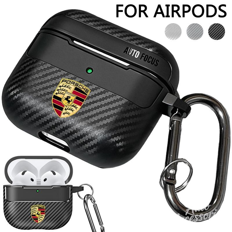 Кейс для наушников из углеродного волокна Оболочка для Bluetooth-гарнитуры Для Airpods 2/3/4/Pro Для Porsche Macan Panamera Cayenne Cayman 911 918 Pajun CY5