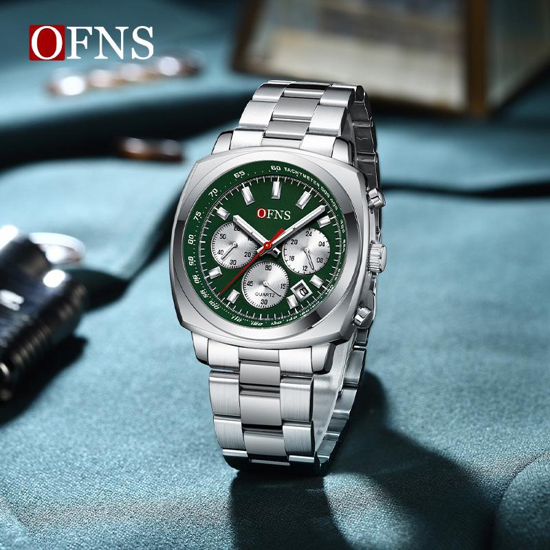 Мужские деловые кварцевые часы с шестью стрелками, многофункциональный календарь, деловые мужские роскошные наручные часы из нержавеющей стали, хронограф
