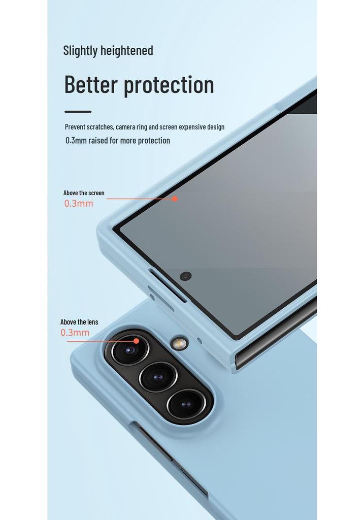 Чехол для Samsung Z Fold7: Матовое покрытие, приятное на ощупь, Защита от падений, Подходит для Z Fold6/Z Fold5, Унисекс-дизайн