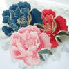 Chinese Style Peony Flower Embroidered Patches Sew On Clothes Patches  for Cheongsam