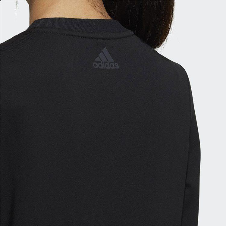 adidas Толстовки Женские Черные С Круглым Вырезом Умеренные Обычные GP0704