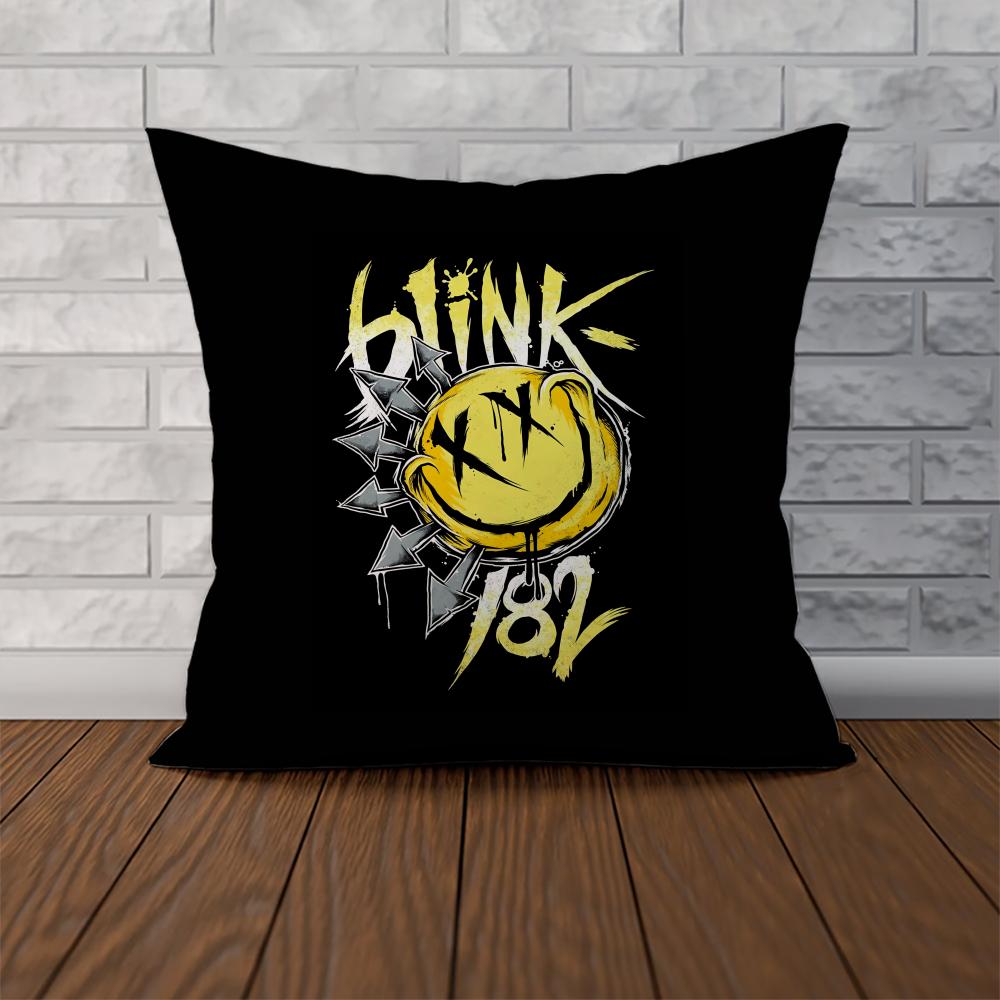 Band BBlink182 Pillow Case For Car Sofa Decorative Home Doublesided Print Plush Square Throw Pillow Cushion Cover