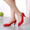 Patent Leather Low Heels Shoes Women Professional Shoes Ladies Shallow Mouth Work Shoes Elegant Ladies Office Shoes