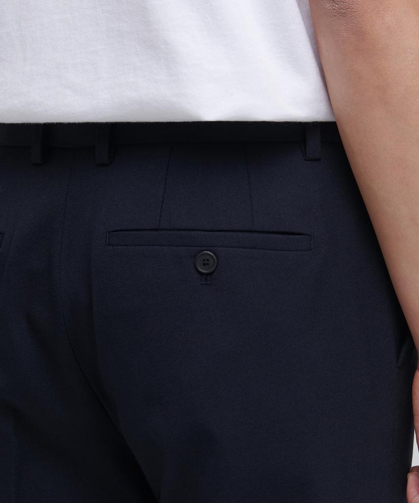 MUSINSA STANDARD Wool Tapered Hidden Banding Crop Slacks [Navy]