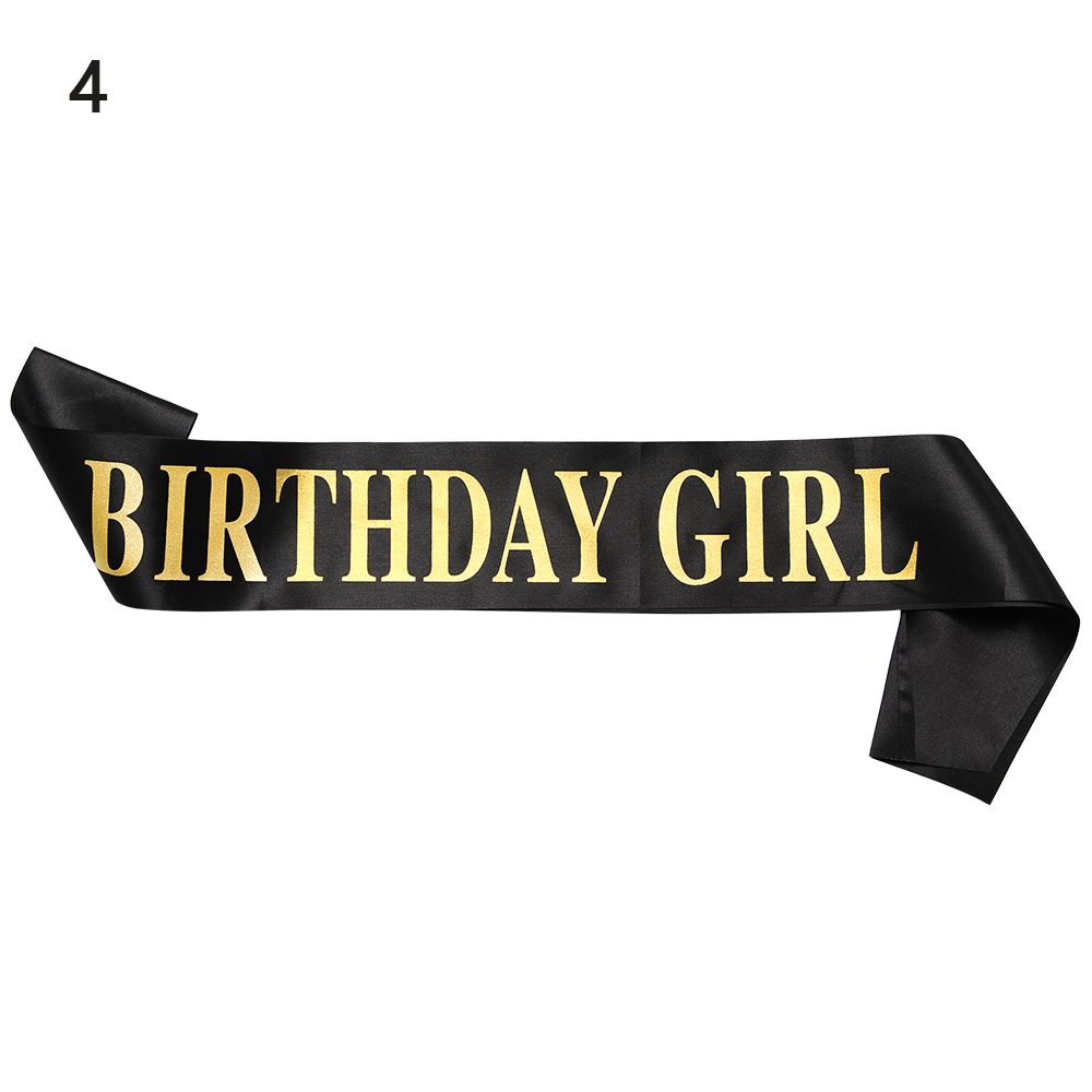 Gifts Glitter Party Decoration Ribbons Birthday Girl Shoulder Girdle Satin Sash