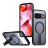 For Google Pixel 10 Magnetic Case Kickstand Grid Texture TPU PC Phone Back Cover