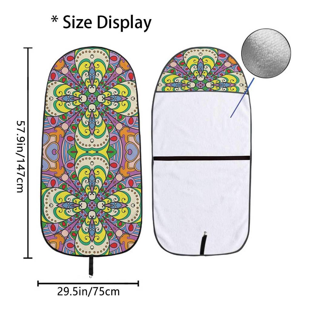 Universal Geometric Seat Cover: All-Season Front Seat Protector for Gym and Workout