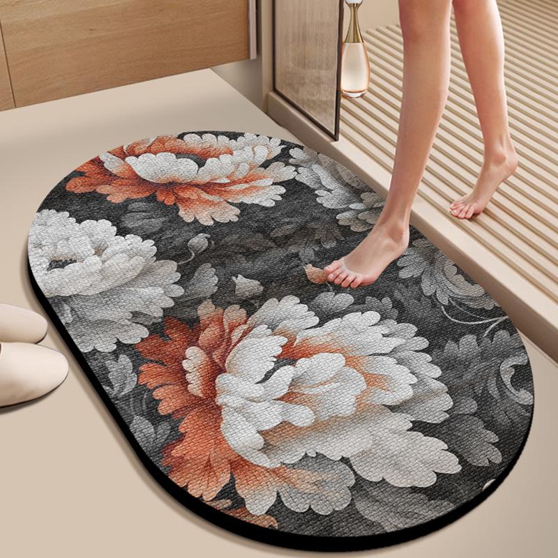 Противоскользящие коврики для ванной комнаты высокого класса, быстросохнущие коврики из диатомовой грязи для ванной