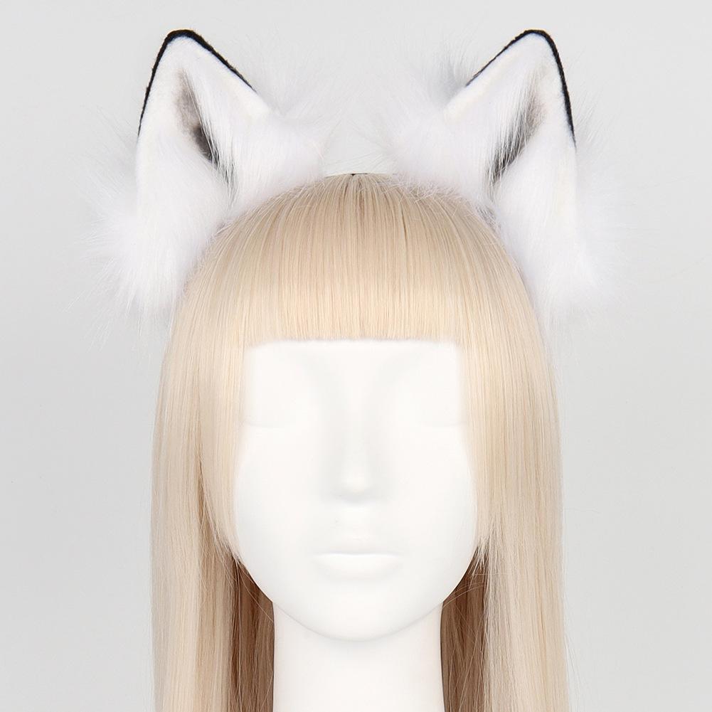 Simulation Adjustable Multi-Color Animal Ear Headband, Halloween Playing Wolf Ear Headband Cosplay Ear Hair Accessories