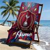 Custom Name Personalized Tottenham Hotspur Print Beach Towel, for Trip Camping Beach Party Home Decor, Birthday Gift for Family & Friends