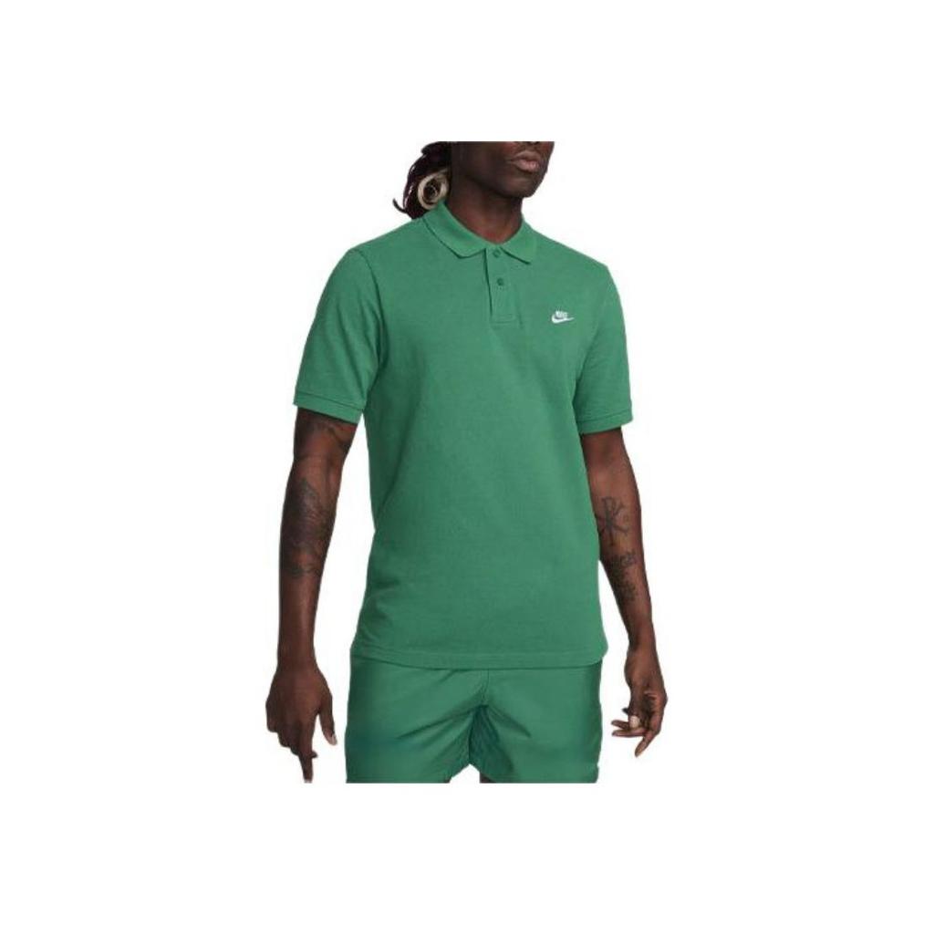 Nike Повседневная трикотажная рубашка-поло с вышитым логотипом клуба, мужские топы зеленого цвета FN3895-365