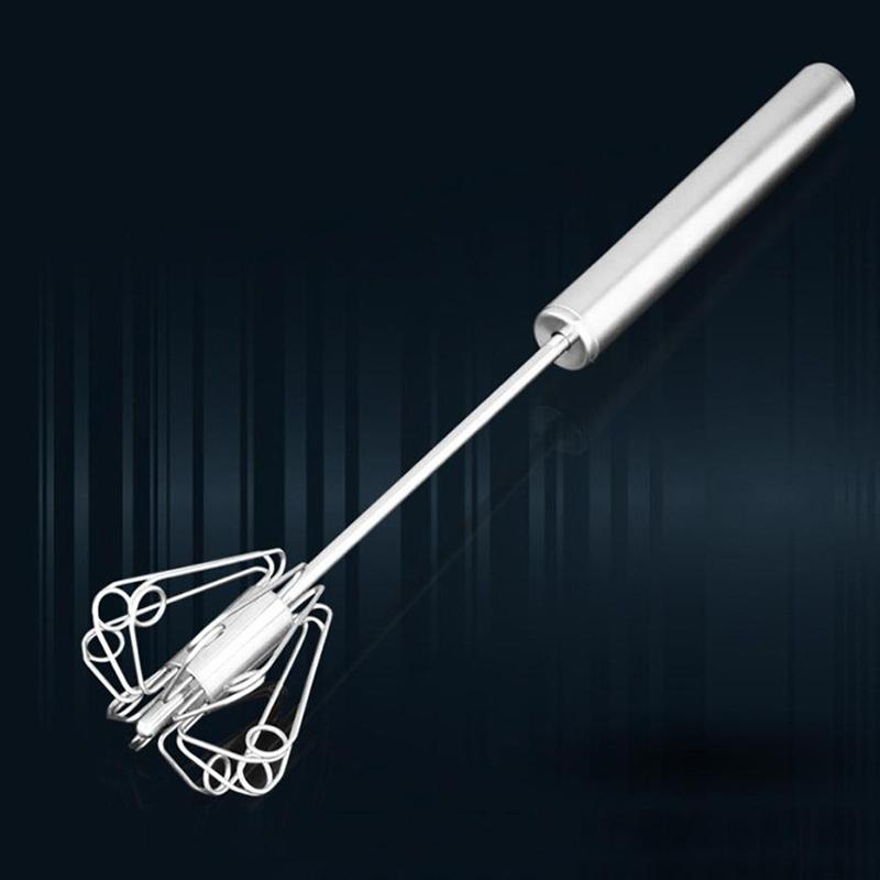 Полуавтоматический миксер для взбивания яиц, самовращающийся венчик из нержавеющей стали, ручной блендер