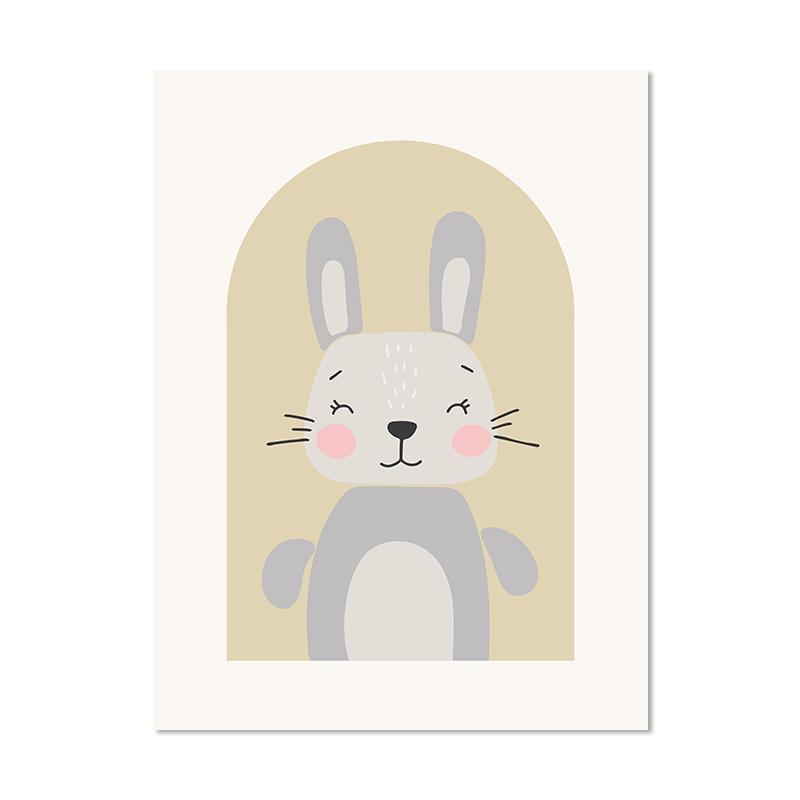 Мультфильм милый лев бегемот медведь жираф животные детские плакаты принты холст картины настенные художественные картины детская комната домашний декор