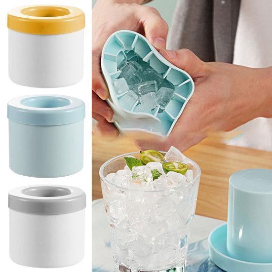 Silicone Ice Mold Easy To Demould Ice-making Convenient Round Cylinder Cube Maker Bar Accessories