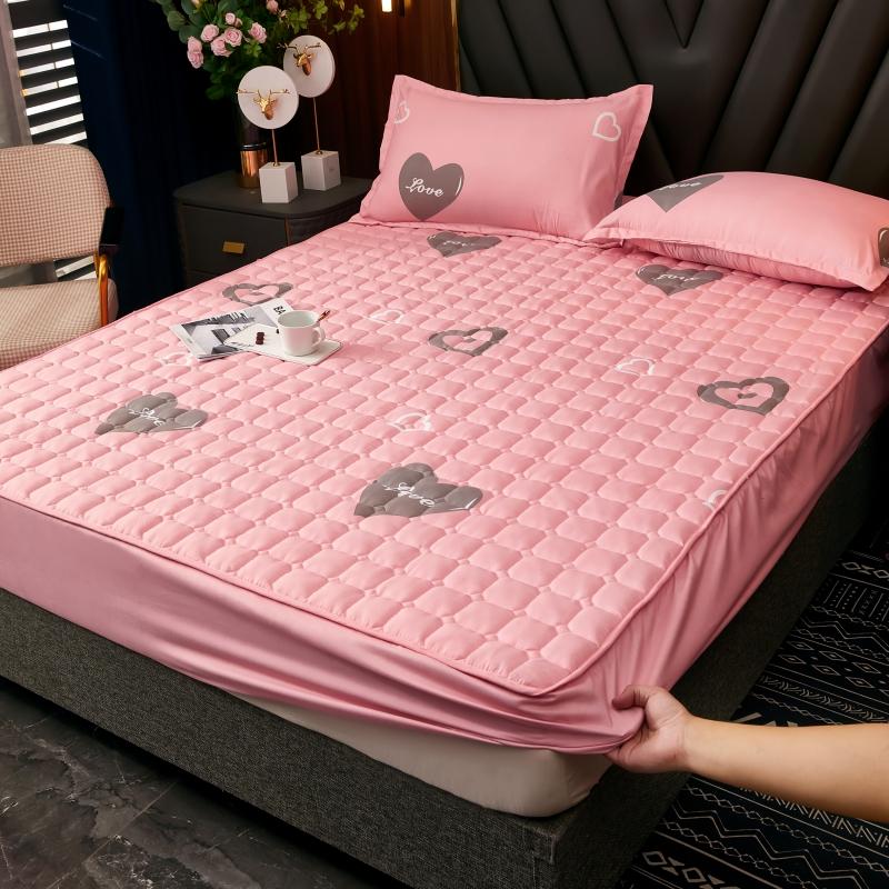 Наматрасник Моющаяся простыня на подкладке Простые покрывала Дышащий стеганый наматрасник (Без наволочки)