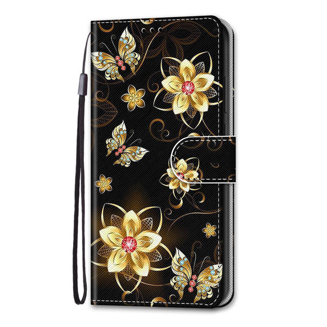 Модный кожаный флип-чехол для Samsung Galaxy S22 Plus Ultra S10 S10e E, персонализированный расписной кошелек, держатель для карт, подставка, обложка для книги