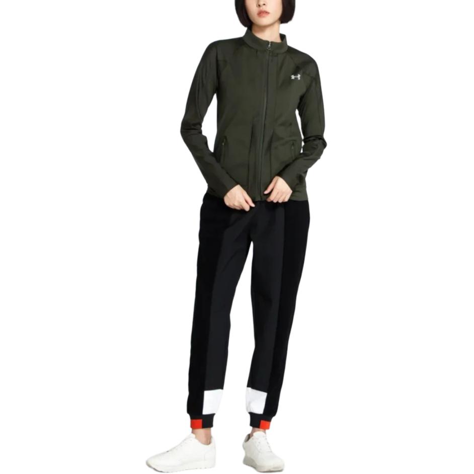 Under Armour Однотонная куртка с воротником-молнией, женские куртки, цвет армейский зеленый 1317295-357