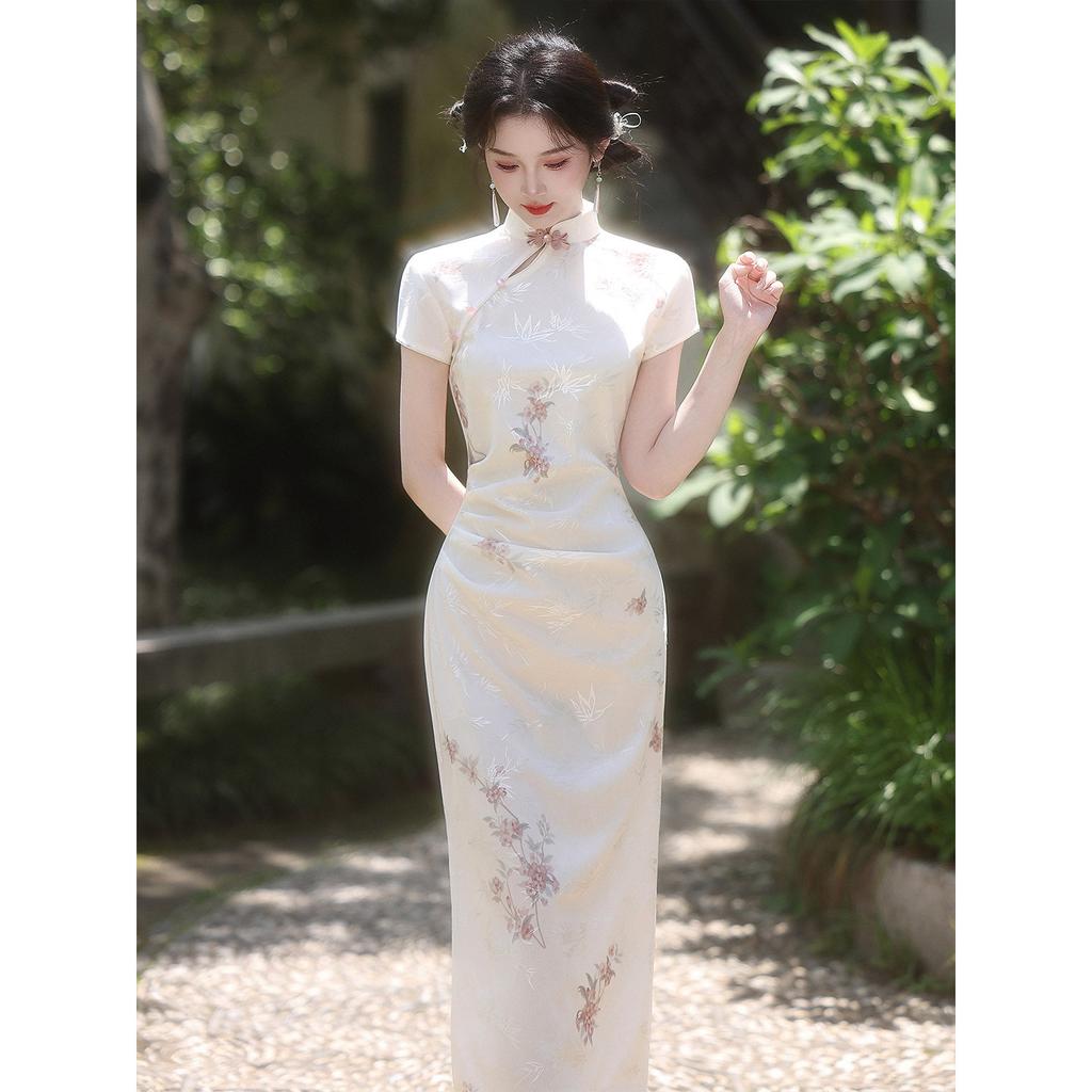 New Chinese cheongsam summer engagement daily national style temperament dress 1011 new young girl small