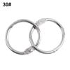 10pcs/lot Plated Album Metal Scrapbook Clips Loose Leaf Binder Keychain Circle Hinged Rings