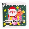 Christmas Party Favors 10Pcs Merry Greeting Cards Set, Folding Cartoon Blank Foldable Note Cards, Festive Blessing for Holiday Gift