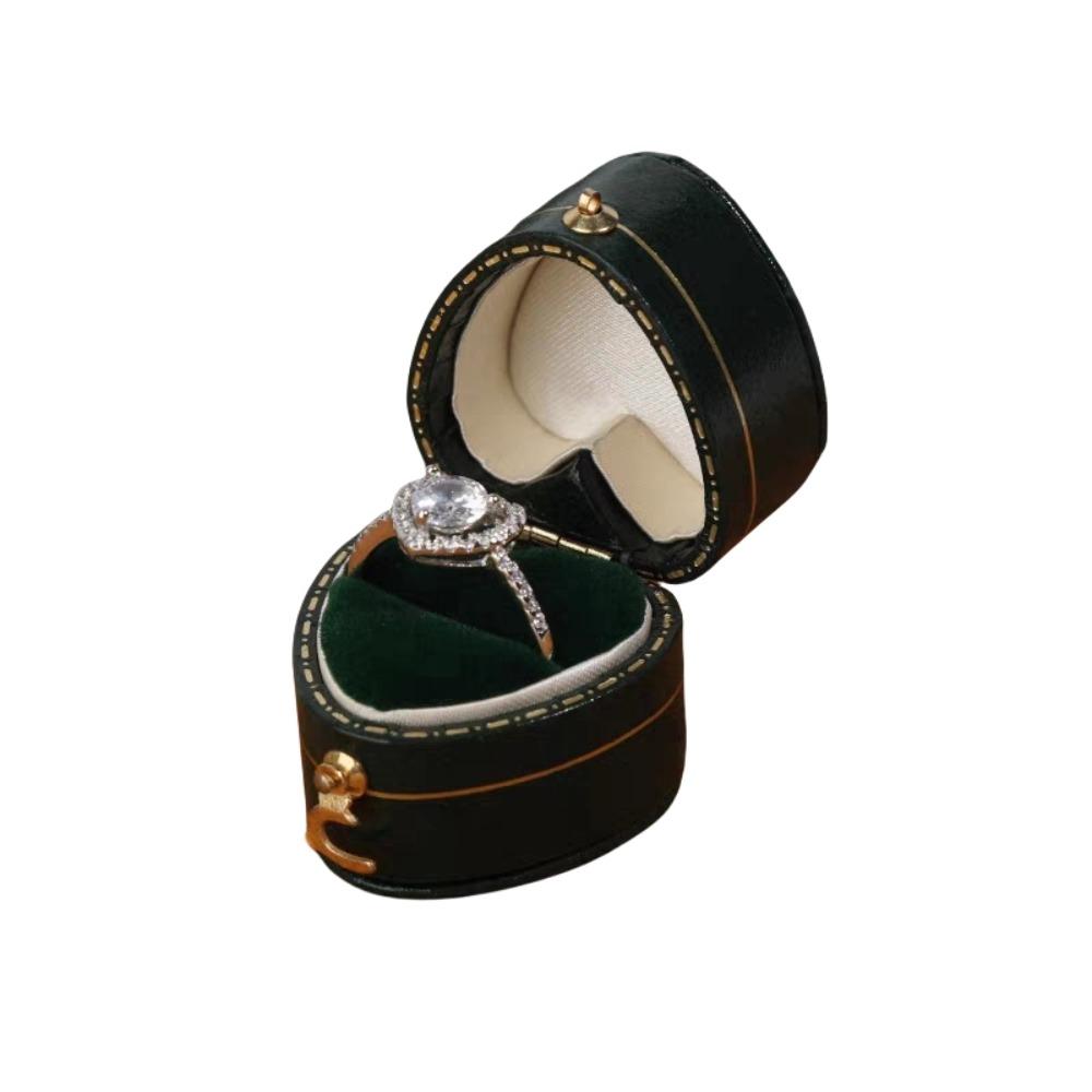 Exquisite Engagement Ring Box Display Holder Jewelry Storage Box Small Ring Bearer Box  Unisex