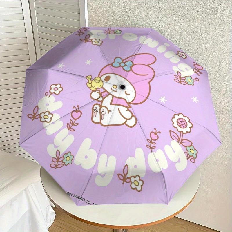1pc My Melody Growing Day by Day Umbrella with Plastic Handle,Suitable for All Seasons Home Travel Outdoor UmbrellaSanlio522