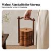 Stacked Serving Box with Handle Portable for Afternoon Tea, Families