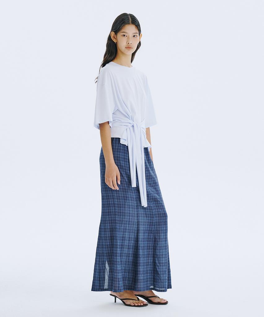 WNDERKAMMER Waist Tied T_Light Blue