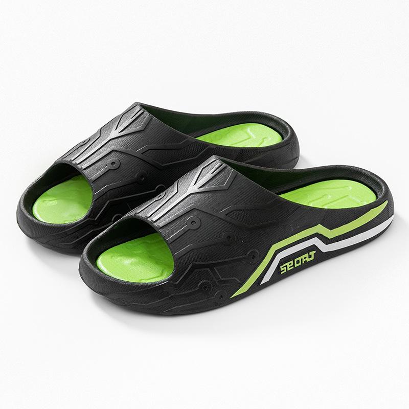Мужские шлепанцы на толстой подошве, новинка лета, для улицы, спортивные и для отдыха, домашние, для помещений, нескользящие, мужские сандалии на перемычке