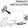 Fuel Line Fitting, 6AN Male to 3/8" SAE Quick Disconnect Male Push On EFI Fuel Hose Line Fitting Adapter, Straight Aluminum Sealed EFI Push Lock