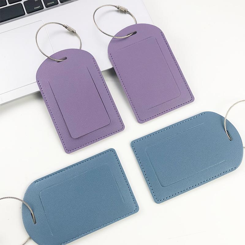 ЛОГОТИП можно заказать Утолщенная ПУ кожа с напечатанной бумажной карточкой-этикеткой Нержавеющий шнурок Парная багажная бирка в виде самолета