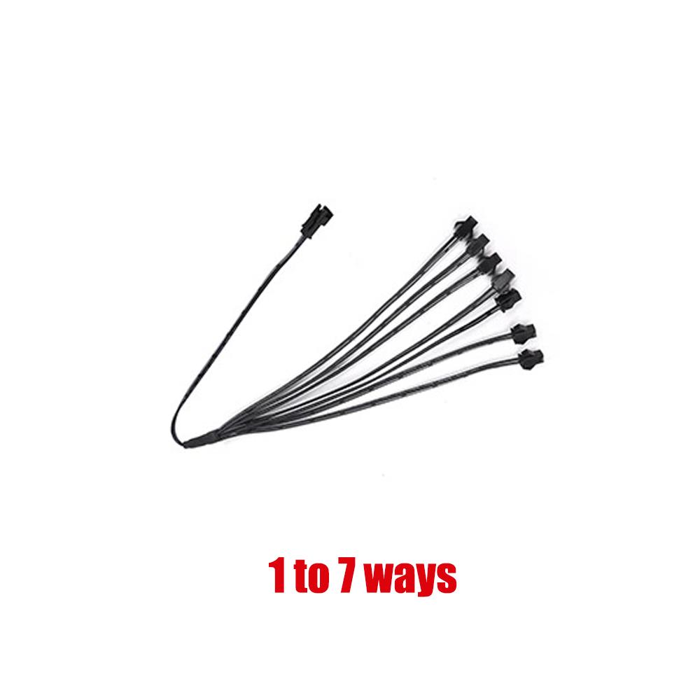 1 To 2/3/4/5/6/7 Splitter Connector For EL Wire Electroluminescent Light Conected With Inverter Cable LED Neon Light Wiring