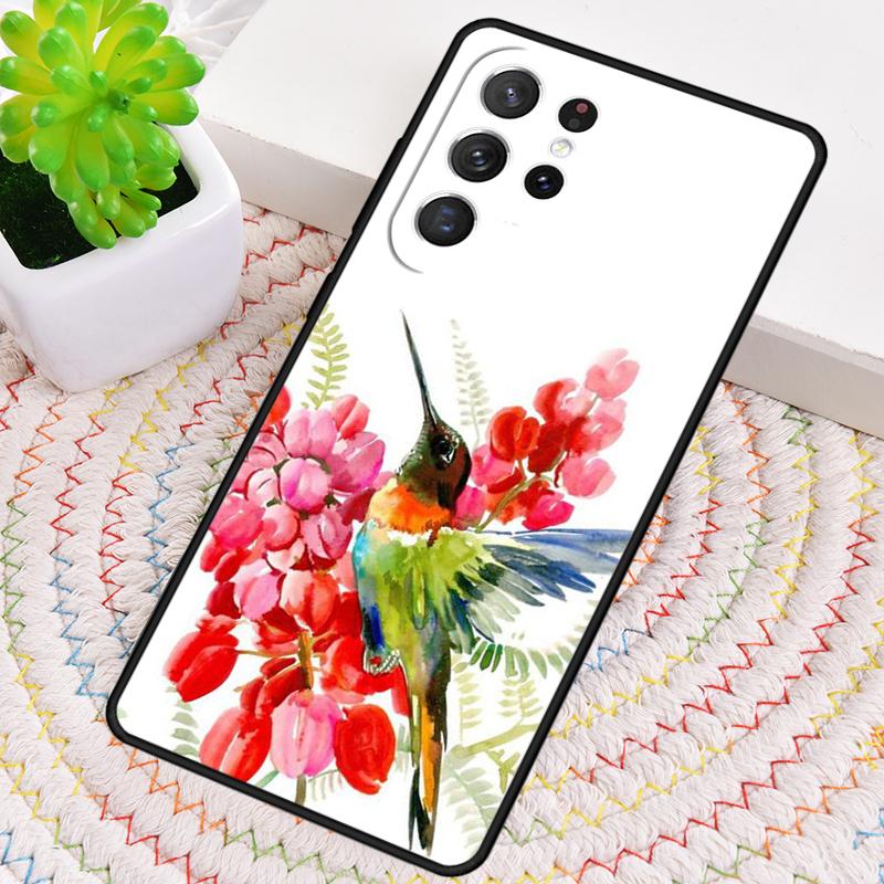 Мягкий силиконовый чехол для телефона с колибри для Samsung Galaxy note 10 pro S26 S25 S24 S23 S22 S21 Plus S25Ultra Чехол