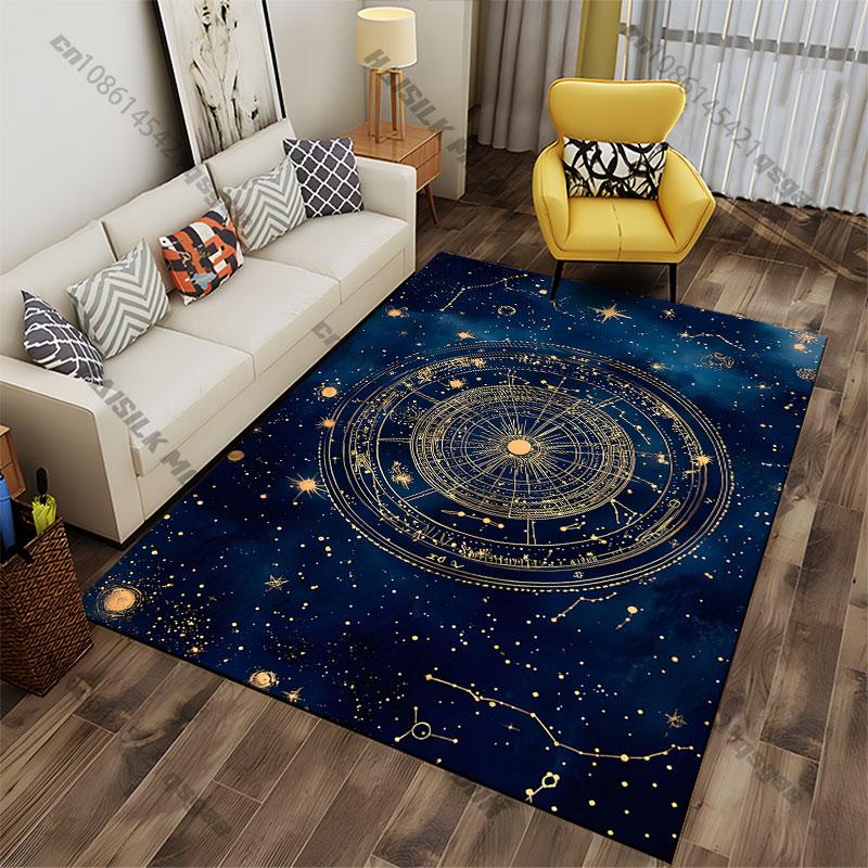 Celestial map cosmic starry universe carpet Yoga living room room decor children's crawling mat doormat area rug games mat
