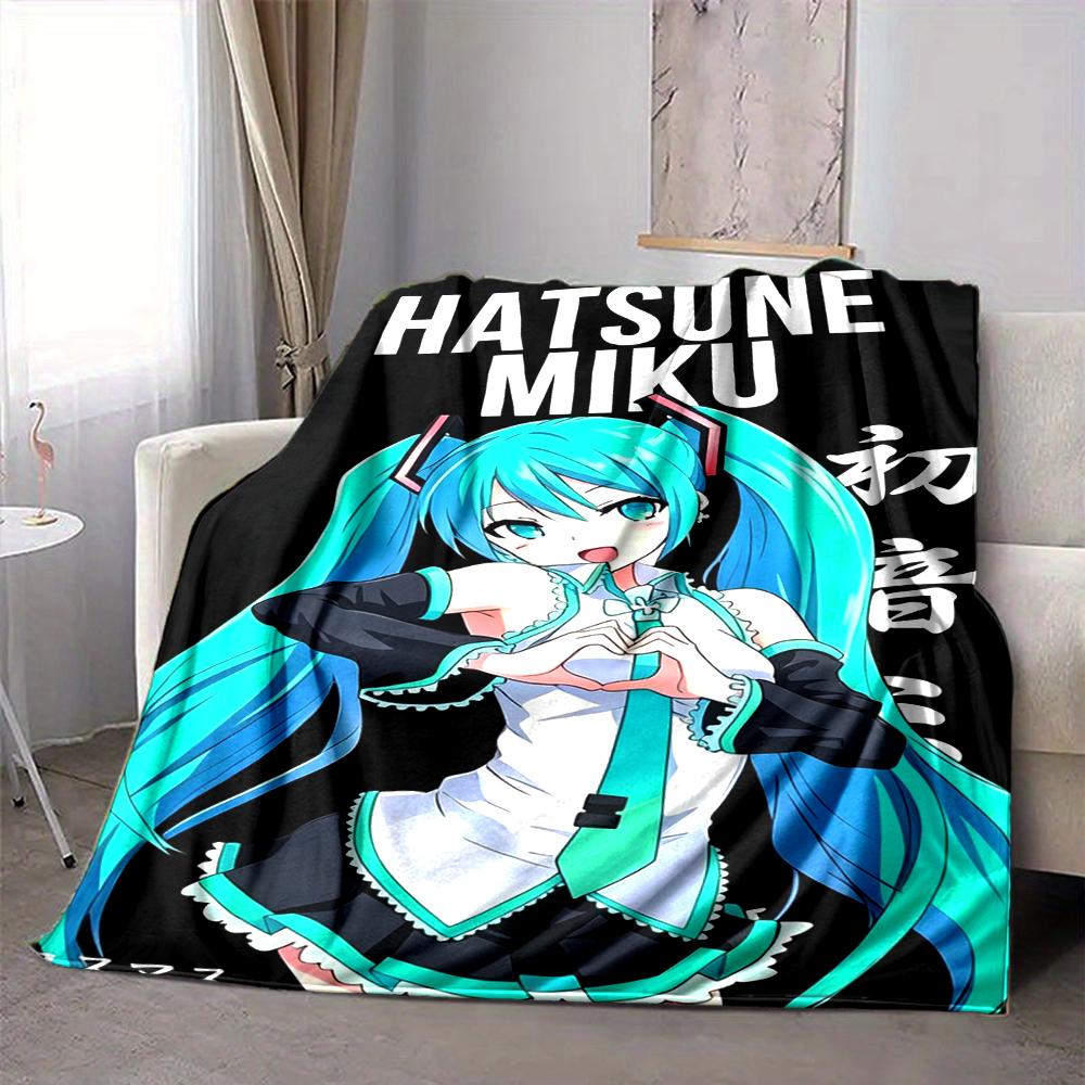 1Pc Virtual Vocaloid Idol Blanket Soft And Comfortable Casual Warm Camping Travel Christmas Halloween Xmas Gift M928711