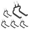 Pack of 5 Pegboard Hooks, Perforated Board Hooks, U-Shaped, for Punching Boards, Hanging Racks, Perforated Boards, Fixing Hardware, Product Display, D