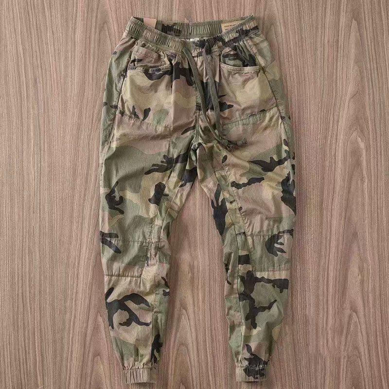 Мужские рабочие брюки свободного кроя с камуфляжным принтом — прочные, износостойкие для сварщиков и строителей