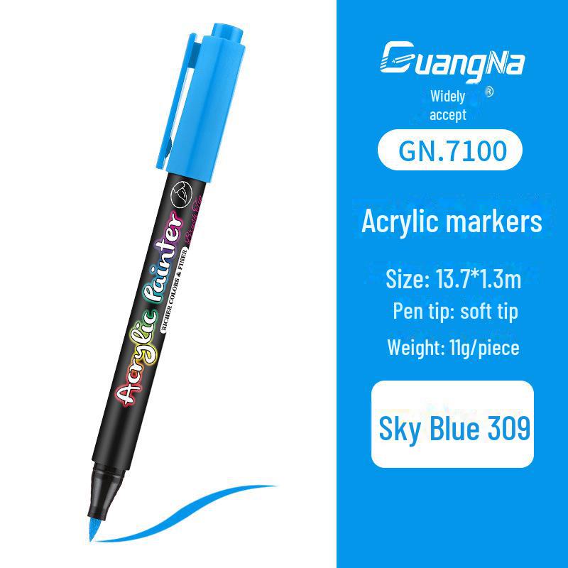 Acrylic Water-Based Paint Marker Pen for DIY, Graffiti, Body Painting - Soft Head Hand Account Painting Pen