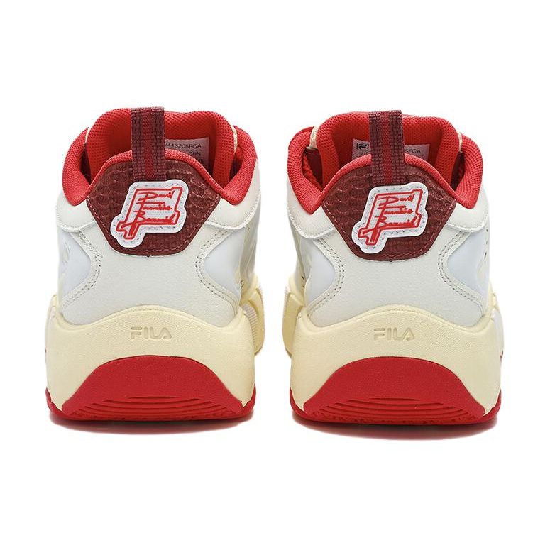 Fila Melt Pioneer Fabric Synthetic Leather Comfortable Daily Wear Lightweight Low-Top Casual Shoes Women Sneaker White Red F12W413205FCA