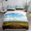 Зеленый Пейзаж Настроенный Комплект Пододеяльника Король Королева Двуспальный Полный Полуторный Односпальный Размер Комплект Постельного Белья