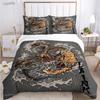 Fashion Dragon and Tiger Battle All Season Duvet Cover Bedding Sets Soft Quilt Cover and Pillowcases Single/Double/Queen/King