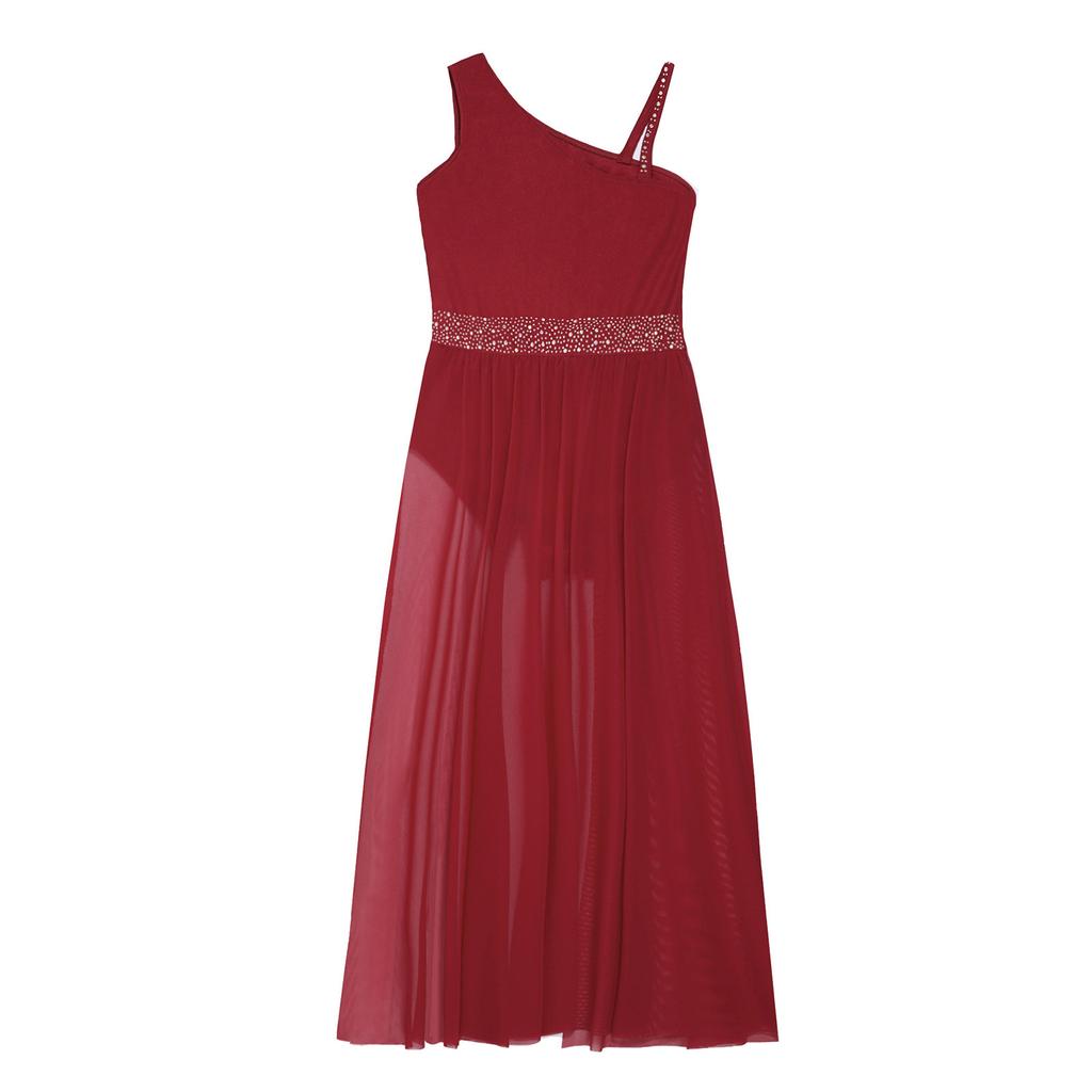 Девочки балет без рукавов лирический бальный современный танец представление шифоновый сращивание танцевальная одежда художественная гимнастика костюм