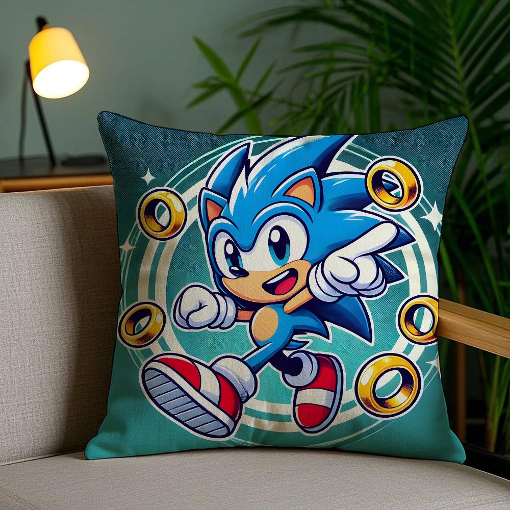 Крутая наволочка с персонажем S-Sonic-MT Еж, декоративные наволочки для дивана и гостиной, пыле- и клещестойкая F