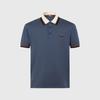 Brand logo striped contrasting Spring and summer casual and comfortable men's short sleeved polo shirt