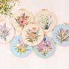 Colorful Flower Embroidery Kit DIY Embroidery Set Home Decor Cross Stitch Set  Adults